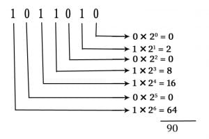 binary to decimal conversion of number system