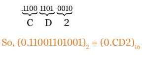 binary to hexadecimal
