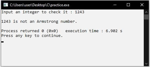 c program to check an integer is armstrong number or not, armstrong numbers