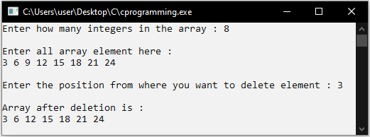delete-element-from-array-c-program-to-delete-an-element-from-array