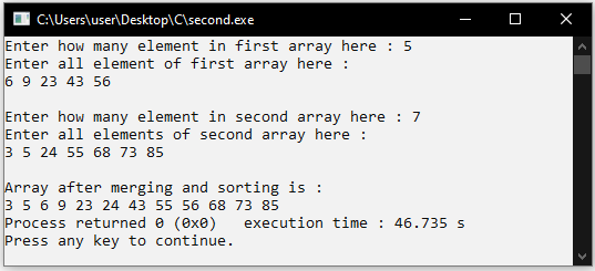 merge-two-array-in-c-c-program-to-merge-two-array