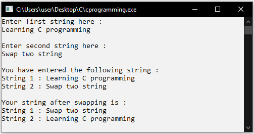 swap-two-string-in-c-c-program-to-swap-two-string